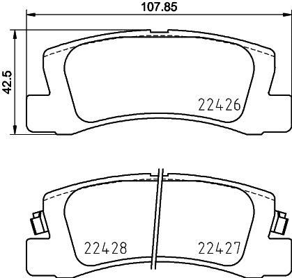 Brake Pad Set, disc brake (T2573)