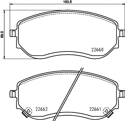 Brake Pad Set, disc brake (T2769)