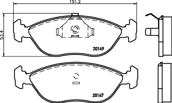 Brake Pad Set, disc brake (T1087)