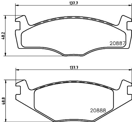 Brake Pad Set, disc brake (T0351)