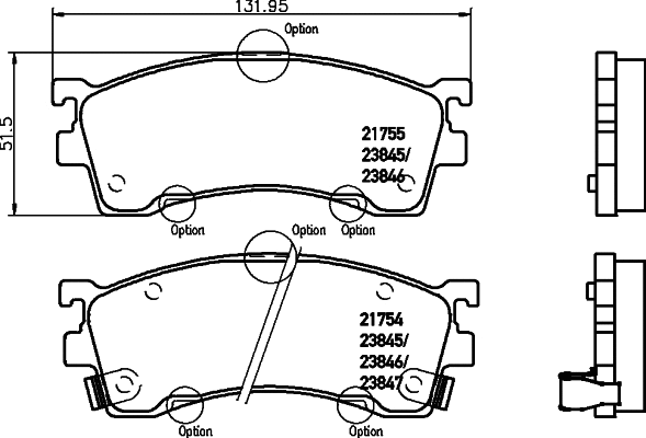 Brake Pad Set, disc brake (T1268)