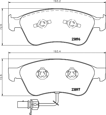 Brake Pad Set, disc brake (T1224)