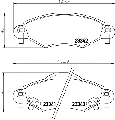 Brake Pad Set, disc brake (T1393)