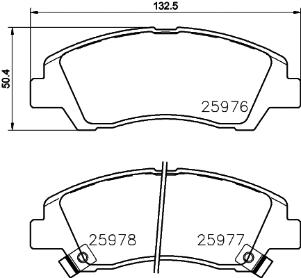 Brake Pad Set, disc brake (T2391)