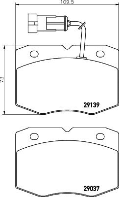 Brake Pad Set, disc brake (C6018)