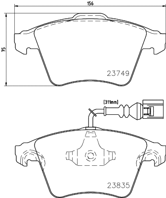 Brake Pad Set, disc brake (T1478)