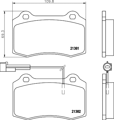 Brake Pad Set, disc brake (T5070)