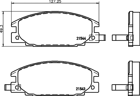 Brake Pad Set, disc brake (T3003)