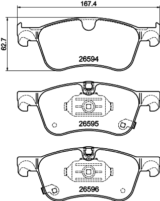 Brake Pad Set, disc brake (T4222)