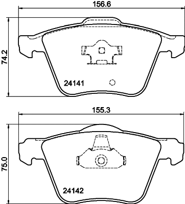 Brake Pad Set, disc brake (T1488)