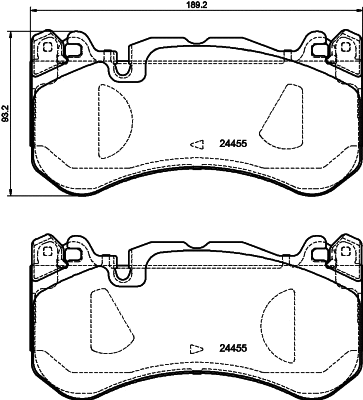 Brake Pad Set, disc brake (T2698)