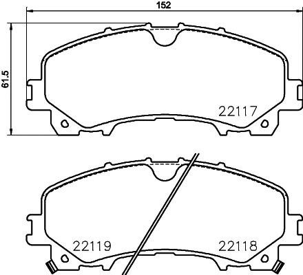 Brake Pad Set, disc brake (T2426)