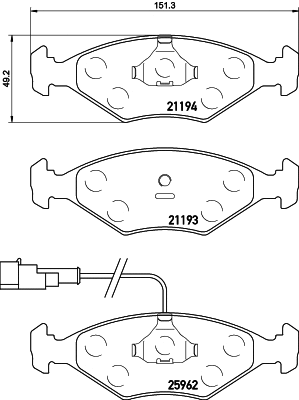 Brake Pad Set, disc brake (T2339)