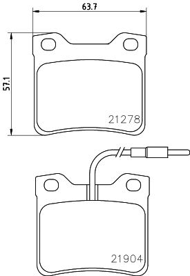 Brake Pad Set, disc brake (T1125)