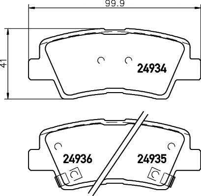 Brake Pad Set, disc brake (T1848)