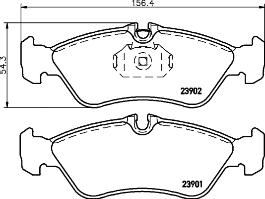 Brake Pad Set, disc brake (T1824)