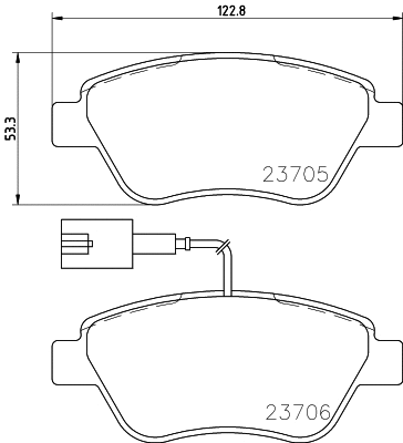 Brake Pad Set, disc brake (T2097)