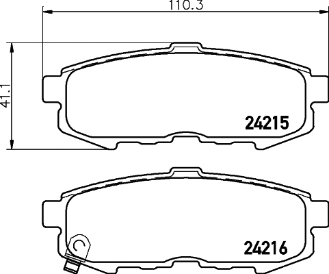 Brake Pad Set, disc brake (T1517)