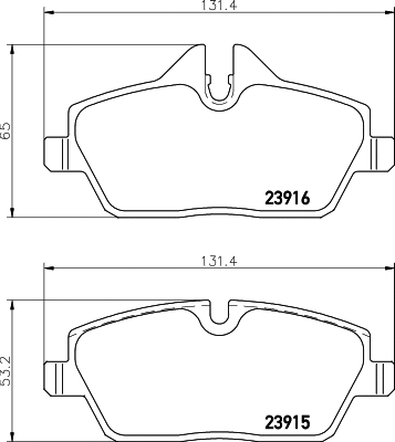 Brake Pad Set, disc brake (T1827)