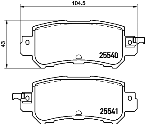 Brake Pad Set, disc brake (T2195)