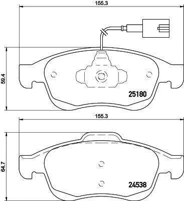 Brake Pad Set, disc brake (T2009)