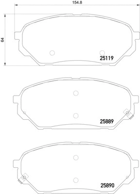 Brake Pad Set, disc brake (T2306)