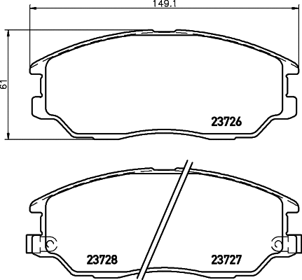 Brake Pad Set, disc brake (T1400)