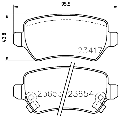 Brake Pad Set, disc brake (T5158)