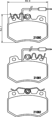 Brake Pad Set, disc brake (T2017)
