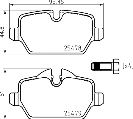 Brake Pad Set, disc brake (T2027)