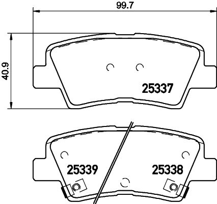 Brake Pad Set, disc brake (T3139)
