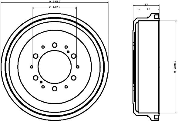 Brake Drum (62925)