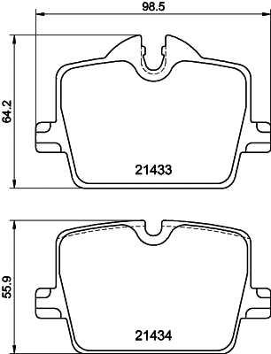 Brake Pad Set, disc brake (T2887)