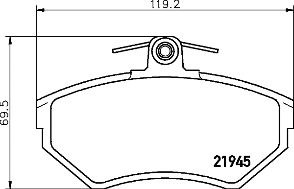 Brake Pad Set, disc brake (T5098)