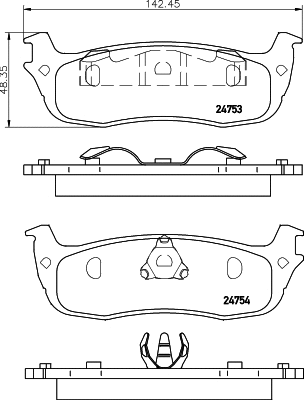 Brake Pad Set, disc brake (T1837)