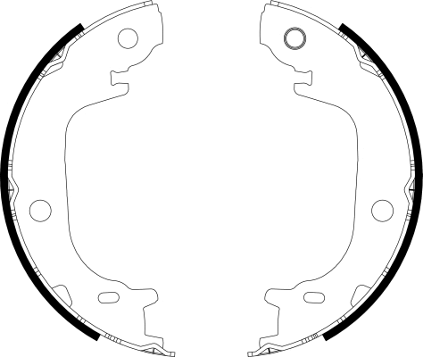 Brake Shoe Set, parking brake (H1828)