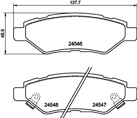 Brake Pad Set, disc brake (T1714)
