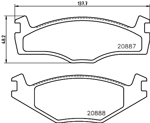 Brake Pad Set, disc brake (T4151)