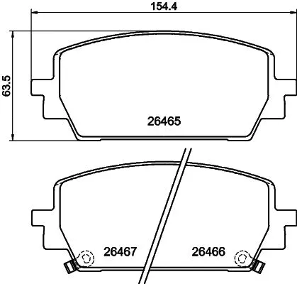 Brake Pad Set, disc brake (T2938)