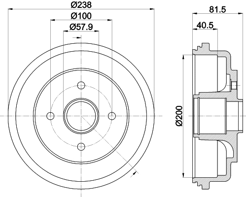 Brake Drum (61434)