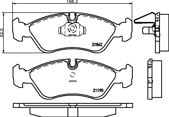 Brake Pad Set, disc brake (T1082)