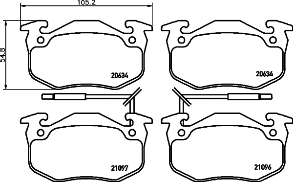 Brake Pad Set, disc brake (T6064)