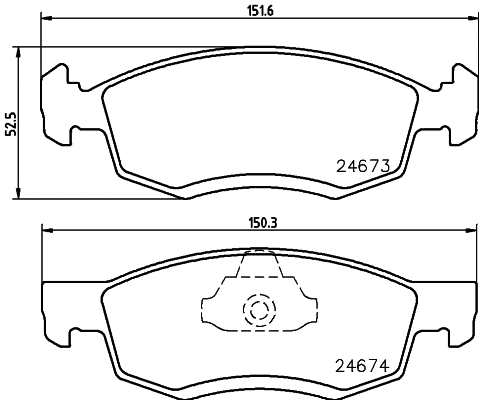 Brake Pad Set, disc brake (T1772)