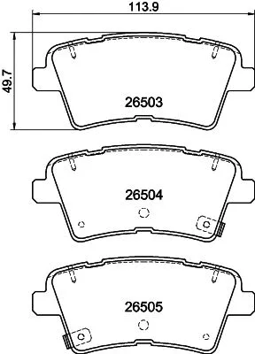Brake Pad Set, disc brake (T2942)