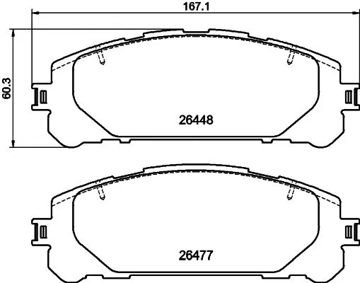 Brake Pad Set, disc brake (T2943)