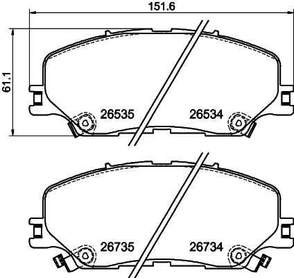 Brake Pad Set, disc brake (T4205)