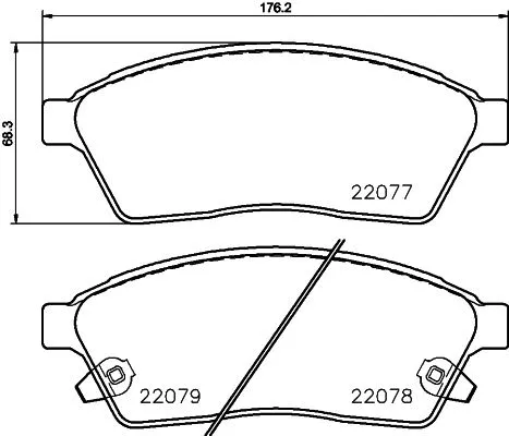 Brake Pad Set, disc brake (T2407)
