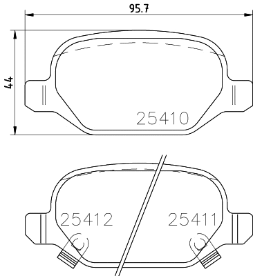 Brake Pad Set, disc brake (T2487)