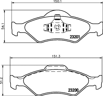 Brake Pad Set, disc brake (T1192)