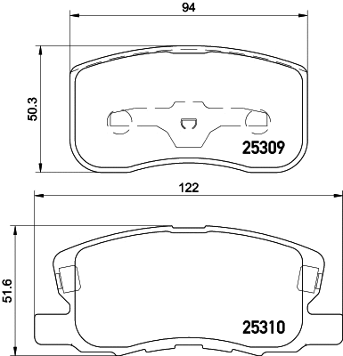 Brake Pad Set, disc brake (T3135)